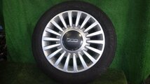 ◆ フィアット500 純正 アルミホイール タイヤ 15インチ 4本セット 6.0J +35 PCD100 4穴 185/55R15 GoodYEAR 中古 C19_画像2