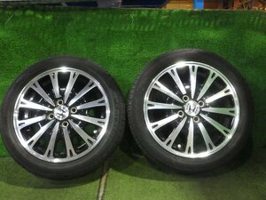 ◆ ホンダ N-BOX JF1より アルミホイール タイヤ 15インチ 2本 4.5J PCD100 4穴 +45 165/55R15 ※タイヤ交換推奨※ 中古 C22