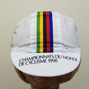 CHAMPIONNATS DU MONDE レーサーキャップ ツバ付き サイクルキャップ ビンテージ インナーキャップ メンズ レディース 男女兼用 FREE