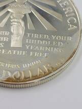 記念コイン 自由の女神 リバティコイン 1986年 アメリカ USA LIBERTY 銀貨 保証書付き 箱付き コイン SV900 SILVER_画像7