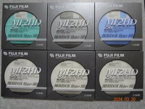  Fuji film 3.5 -inch 2HD floppy disk MF2HD 256 unused 6 sheets 