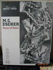 1000Pジグソーパズル MCエッシャー M.C.ESCHER House of Stairis 1951