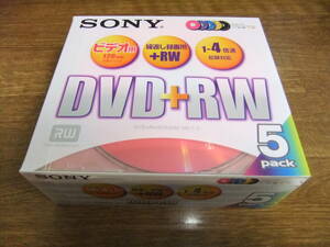 ◎新品 未使用 未開封◎ソニー SONY ビデオ用 DVD+RW 4倍速 ５枚パック カラーセレクション 