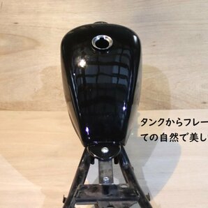 SR400 500 チョッパー スポーツスタータンク 黒塗塗装済み キャップ、コック付きの画像2