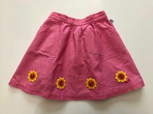 ミキハウス　お花のスカート　120　ひまわり　ピンク
