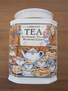 英国♪LAWLEYS&CO.　ロウレイズ★紅茶の陶器　空き容器