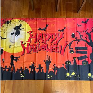 ハロウィンタペストリー壁掛け布150*90cm happy halloween ポスター