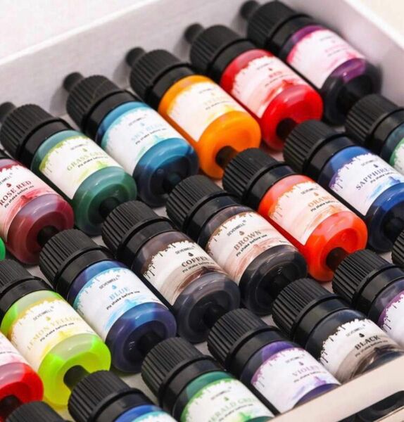 UVレジン 着色料 着色剤 アルコールインク 5ml 24本 24色セット レジン液 ホイップデコ 絵の具 ハンドメイド せっけん