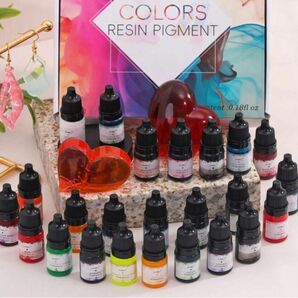 UVレジン 着色料 着色剤 アルコールインク 5ml 24本 24色セット レジン液 ホイップデコ 絵の具 ハンドメイド せっけん