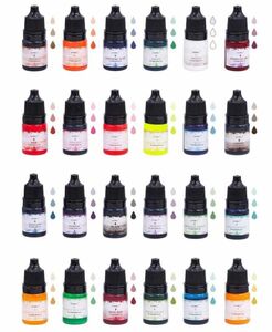 UVレジン 着色料 着色剤 アルコールインク 5ml 24本 24色セット レジン液 ホイップデコ 絵の具 ハンドメイド せっけん