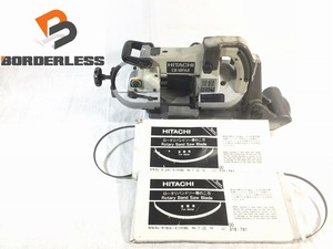 ☆中古品※コメント必読☆HITACHI 日立工機 100V 120mm ロータリーバンドソー CB12FA2 台座＋替刃8本付 帯鋸切断機 70436