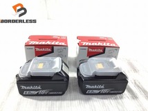 ☆未使用品2個セット☆makita マキタ 18V 6.0Ah 純正 リチウムイオンバッテリー BL1860B 残量表示付 リチウムイオン電池 蓄電池 87534_画像1