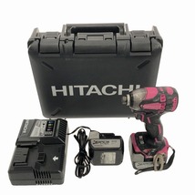 ☆中古品☆HITACHI 日立工機 18V コードレスインパクトドライバー WH18DDL2 バッテリー2個(14.4V3.0Ah) 充電器 ケース付 充電式 84982_画像3