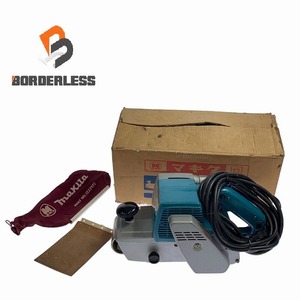 ☆中古品☆makita マキタ 100V 電気ベルトサンダー 9402 2スピード 角型 研磨機 電動ベルトサンダー 83340