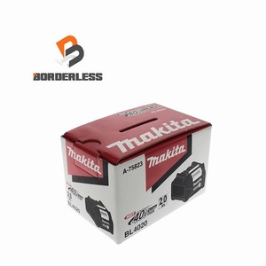 ☆未使用品☆makita マキタ 純正 40Vmax 2.0Ah リチウムイオンバッテリー BL4020 雪マーク付 残量表示ボタンつき 87671