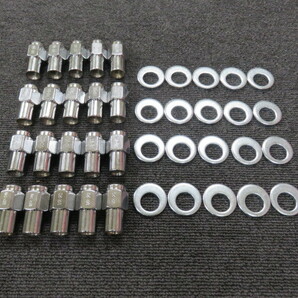 新品 CRAGAR S/S Nut 1/2-20 ストレートナット 異形ワッシャー 各20個 クレーガ－ ナット 1/2 アストロ シェビーバン ダッジ シボレーの画像1