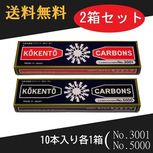 コウケントー 光線治療器用カーボン 3001番 5000番　セット　10本入り各1箱