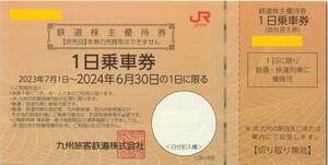 JR九州　鉄道株主優待券（1日乗車券）