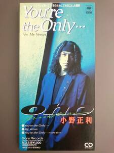 【8cm CD】小野正利 / You're the Only…■1992年 オリコン年間14位■フジテレビ系ドラマ「君のためにできること」主題歌