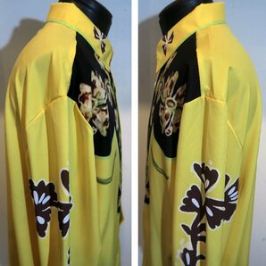 新品 Sサイズ ウエスタンシャツ 1468 黄色 イエロー オーバーサイズ 綺麗め 柄シャツ カウボーイ ロカビリー ロック モード ヴィジュアル系の画像5