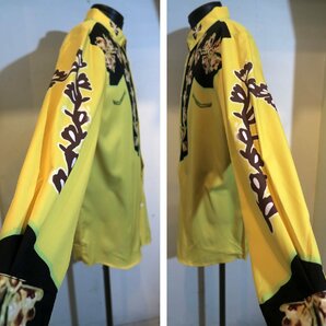新品 Sサイズ ウエスタンシャツ 1468 黄色 イエロー オーバーサイズ 綺麗め 柄シャツ カウボーイ ロカビリー ロック モード ヴィジュアル系の画像6