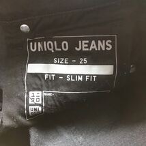 ユニクロ ジーンズ スリムフィット ブラックデニム 094-1-3 UNIQLO JEANS レディース_画像3