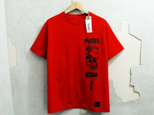 新品 M&M CUSTOM PERFORMANCE MASSES ROLLER T-SHIRT Tシャツ TEE スカル レッド 赤 M エムアンドエム マシス