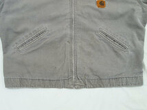 90’s Carhartt Detroit Jacket J76CMT デトロイト ジャケット ダック カーハート グレー XL_画像7