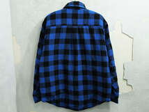 新品 23AW CHALLENGER BUFFALO CHECK LINING SHIRT バッファローチェック ライニング シャツ ネイビー チャレンジャー L_画像2