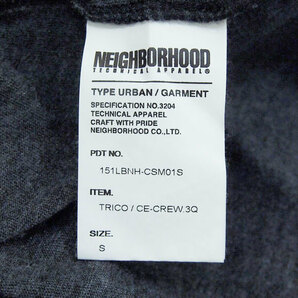 NEIGHBORHOOD Tri Co HOLLYWOOD TRICO / CE-CREW 3Q 七分袖 ラグラン Tシャツ カットソー ロゴ ネイバーフッド S Fの画像3