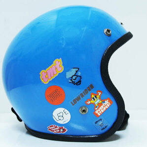 70s Vintage BUCO 1830 - 2 ヘルメット ブルー 70年代 ブコ HELMETS ジェットヘルメット ヴィンテージ Fの画像5