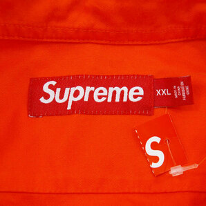 新品 24SS XXL サイズ 定価20900円 Supreme Small Box Shirt 長袖 シャツ スモールボックス オレンジ Bright Orange シュプリーム Fの画像3