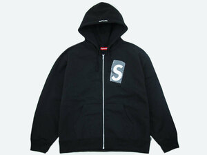 新品 XL 23AW Supreme S Logo Zip Up Hooded Sweatshirt ジップアップ パーカー フーディー Sロゴ 黒 ブラック Black シュプリーム FT