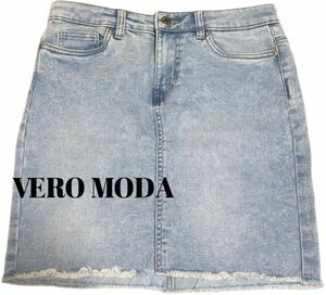 【VERO MODA】美品　シンプルミニ丈デニムスカート　Sサイズ