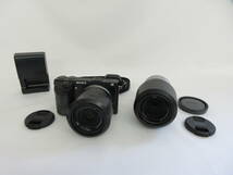 (1-13)【動作品】SONY/ソニー NEX-7 ミラーレス デジタル一眼レフカメラ 0024247 E4.5-6.3/55-210 oss 2626983 E3.5-5.6/18-55 oss 7828262_画像1