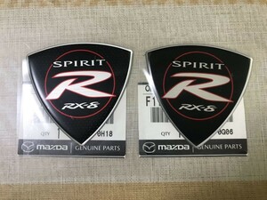 即決 希少品 RX-8 SPIRIT R 左右セット スピリットR サイド エンブレム２個セット マツダ純正 新品 SE3P RX8 A7200