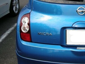 日産 純正 マーチ K12 マイクラ MICRA C+C MICR Aロゴ リアエンブレム 輸出仕様 海外仕様 ヨーロッパ仕様　A3388