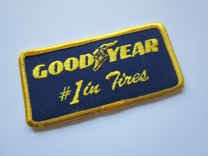 ビンテージ グッドイヤー GOOD YEAR #1 in Tires タイヤ ワッペン/自動車 バイク F1 レーシング スポンサー 96