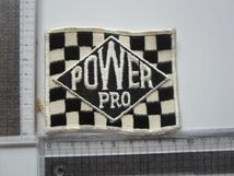 ビンテージ POWER PRO チェッカーフラッグ ワッペン/自動車 バイク レーシング 古着 アメカジ トラッカーキャップ カスタム 136_画像7