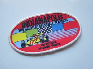 ビンテージ INDIANA POLIS インディアナポリス・モーター・スピードウェイ レーシングカー レーサー F1 プリント ワッペン/自動車 96