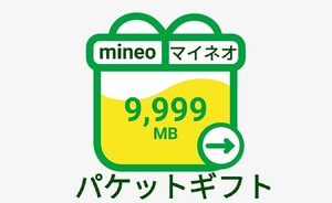 マイネオ　パケットギフト　9999MB　mineo