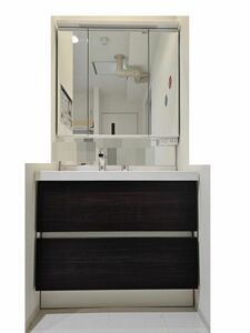 ◆展示未使用品/LIXIL/洗面化粧台/W900mm/三面鏡/シャワー水栓/高級/リクシル◆