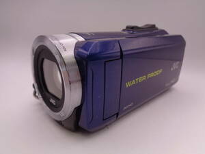 JVC WATER PROOF ブルー ビクター ビデオカメラ GZ-B800-A 2014年製 動作未確認 中古品 管理ZI-LP