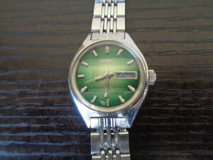 SEIKO AUTOMATIC セイコー 2206-0300 レディース 稼働品 グリーン 中古品 管理LP