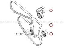 BMW E87 E82 E88 116i 118i 120i E46 318i E90 E91 E92 320i E84 X1 E85 ベルトテンショナー テンションローラー ファンベルト 3点セット_画像2