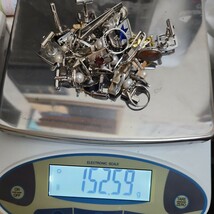 ra.全て刻印あり 銀製 総重量152.59g タイピン カフス チェーン リング ペンダントトップ ピアスなど まとめ売り シルバー 925 silver 純銀_画像10