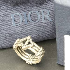 ITCZ04GM4WBK 即決 本物 美品 Dior ディオール CD Diamond Buffalo リング シルバー Ag 925 指輪 メンズ アクセサリー ボックス 保存袋