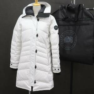 IT7W2VVQKBUS 即決 本物 CANADA GOOSE カナダグース ロレッタ パーカー ブラックレーベル 2090LB ホワイト レディース サイズ M/M