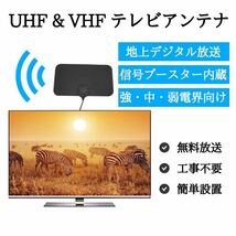 アンテナ　ブースター　室内アンテナ　TV テレビアンテナ　地デジ　USB デジタル　4K HD 車内　車中泊　キャンプ　アウトドア　屋外_画像2