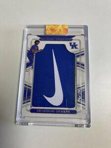 「NIKE logo」「1枚限定」2022 panini national treasures COLLEGIATE SHAEDON SHARPE RC 1/1 ONE OF ONE